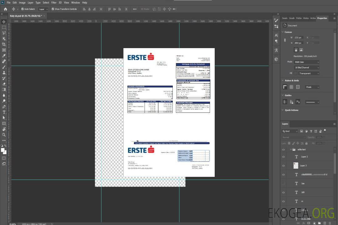 Autriche Erste Group relevé hypothécaire bancaire scr template Autriche Erste Group relevé hypothécaire bancaire scr template